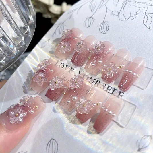 handmade press on nails one box（25-35pairs）